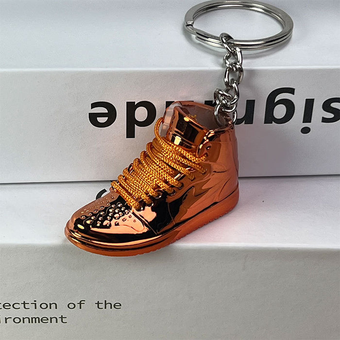 Wholesale Electroplated Mini Shoe PVC Keychain (F) JDC-KC-XingS004