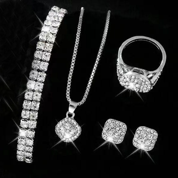 Wholesale 3pcs/ set Full-Diamond Jewelry Set