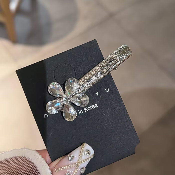 Wholesale Rhinestone Flower Hairpin Side Clip Bangs Side Hairpin Hair Accessory