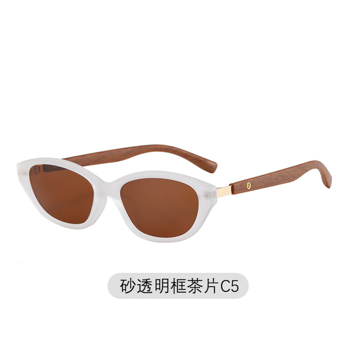 Wholesale Sunglasses with high-end feel, UV resistant, wood grain leg sunglasses
