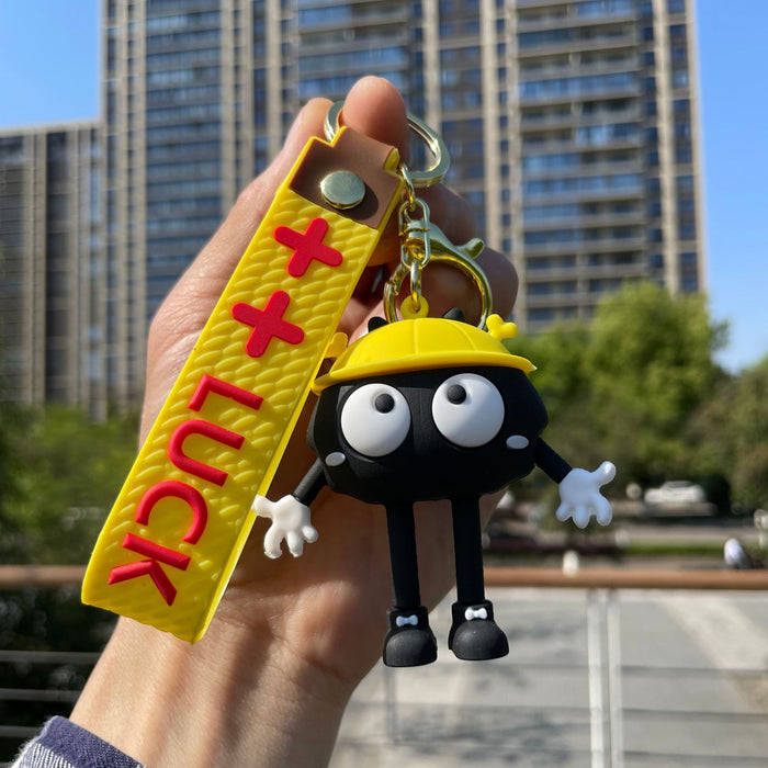 Wholesale Keychain, soft rubber pendant, cute cartoon backpack decoration, car keychain ring