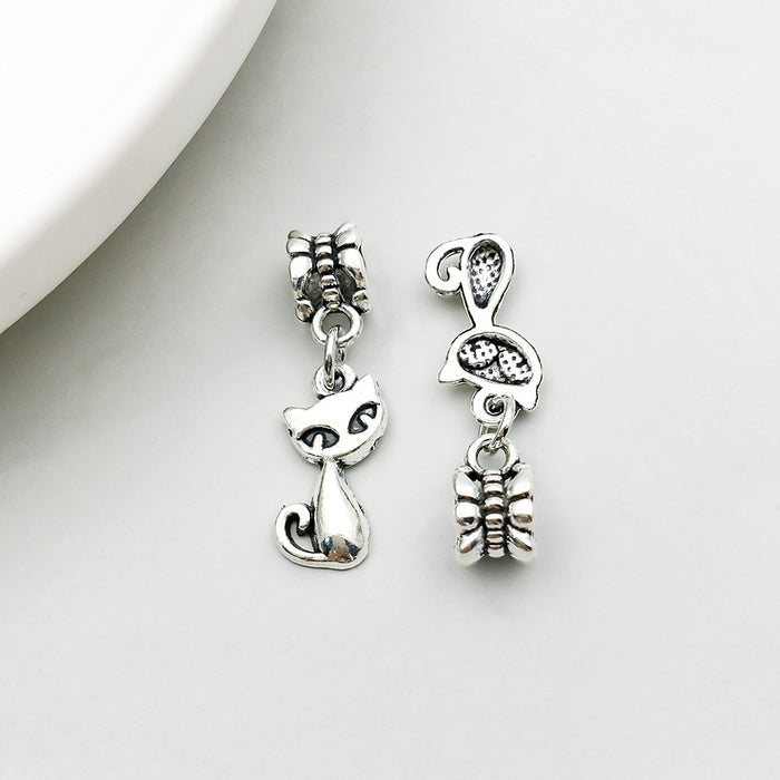 Wholesale Zinc alloy simulated maple leaf high-heeled shoe series large hole bead DIY beads pendant