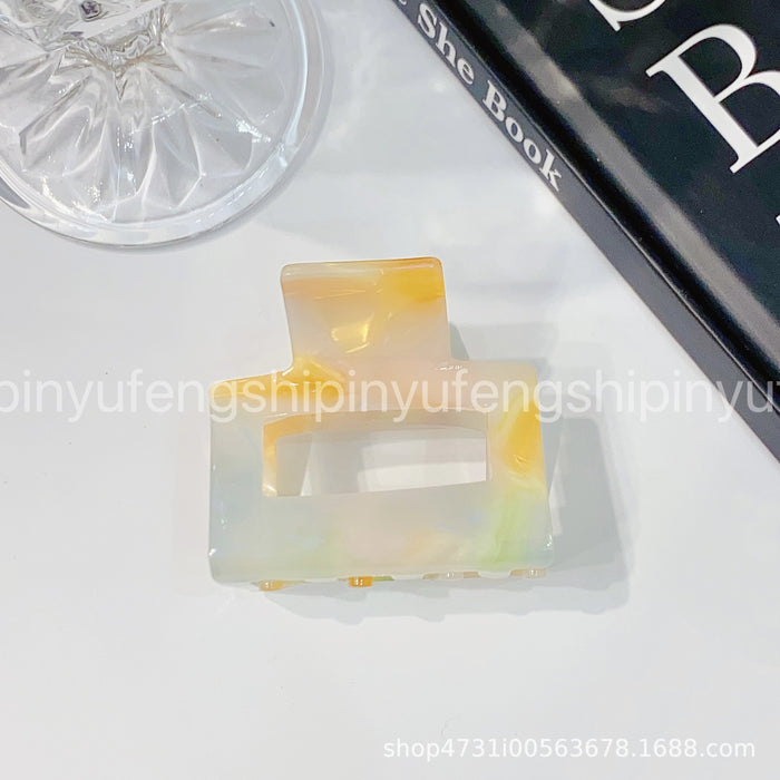 Wholesale Acetate Small Claw Clip Square Star Hollow Mermaid Color Hair Accessory
