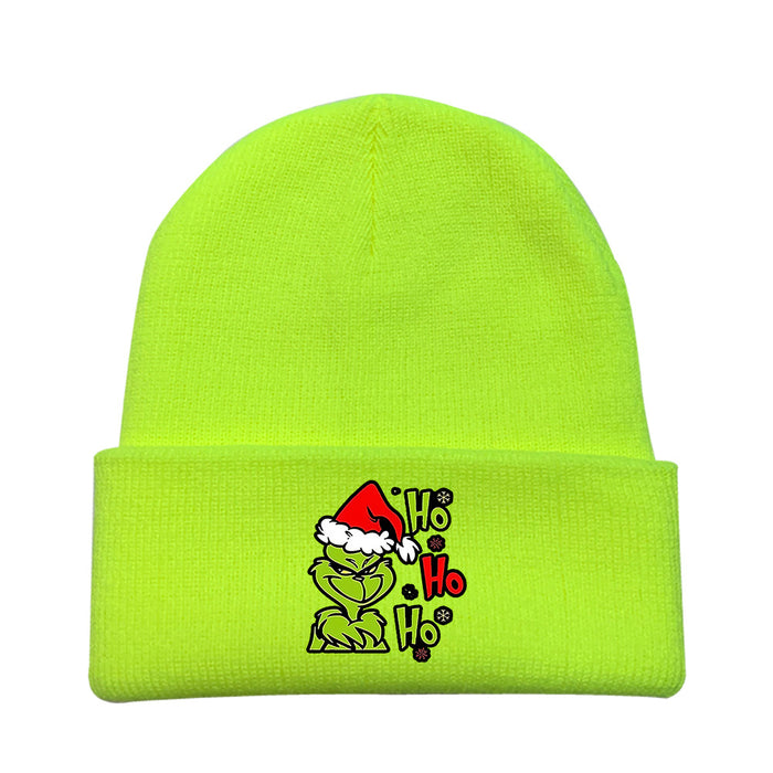 Wholesale Christmas Knitted Hat Green Hair Monster Wool Hat JDC-FH-JunC006