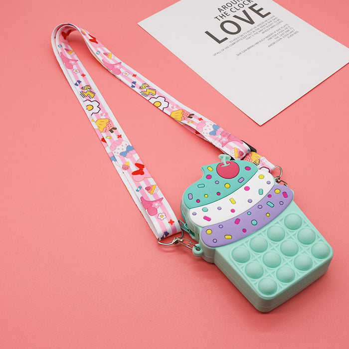 Wholesale Children's Fashion Shoulder Bag Cute Casual Silicone Pressure Relief Bag