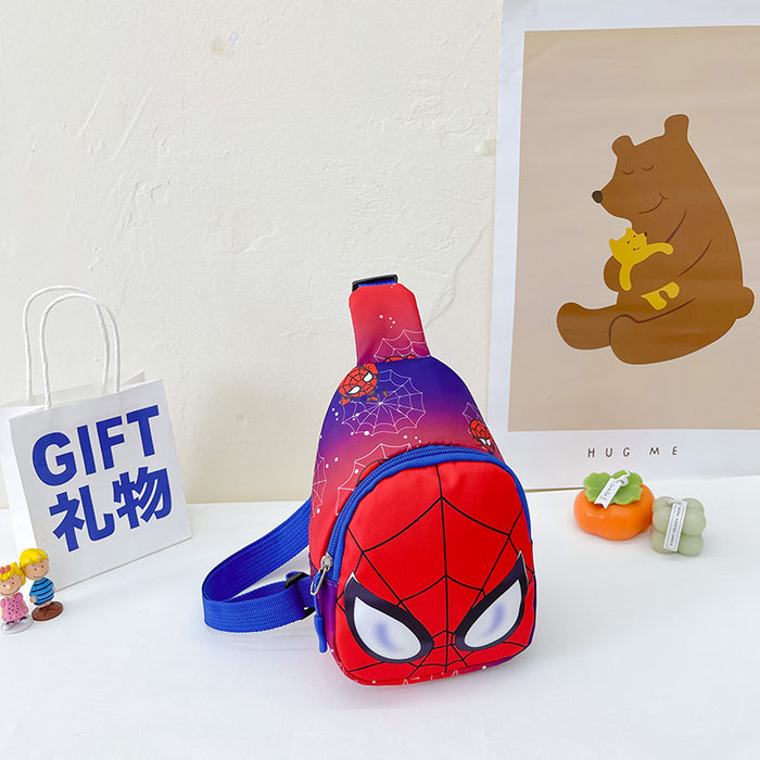 Wholesale Cute Cartoon Spider Children's Chest Bag Traveling Boys' Crossbody Bag Lightweight All-match Boys' Small Backpack