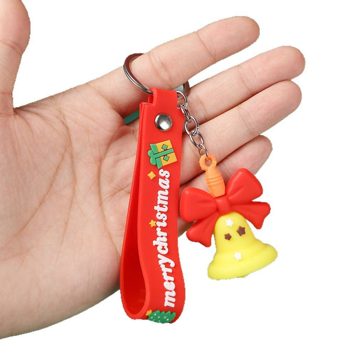 Wholesale Cartoon Christmas series keychain New Year Christmas cute three-dimensional doll Christmas tree pendant small gift