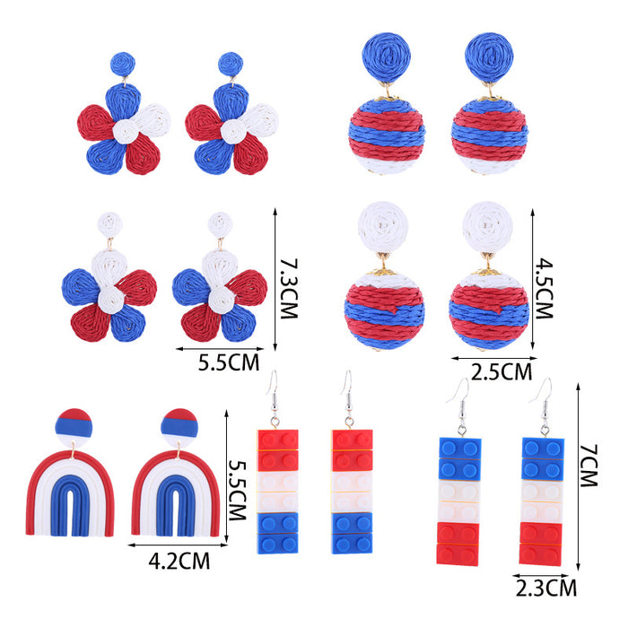 Wholesale Independence Day Earrings JDC-ES-ChouTteng012