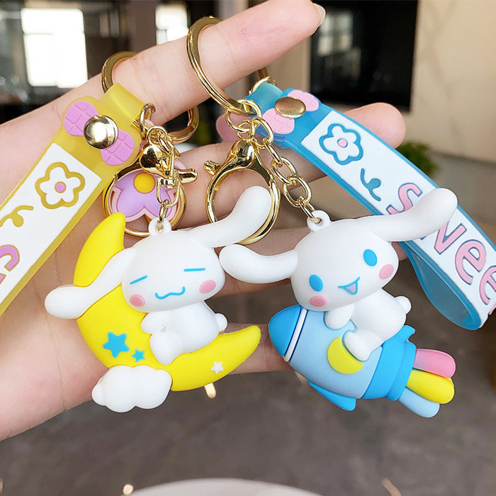 Wholesale Cute Cartoon PVC Keychain Bag Charm Trendy Birthday Gift Accessory for Couples