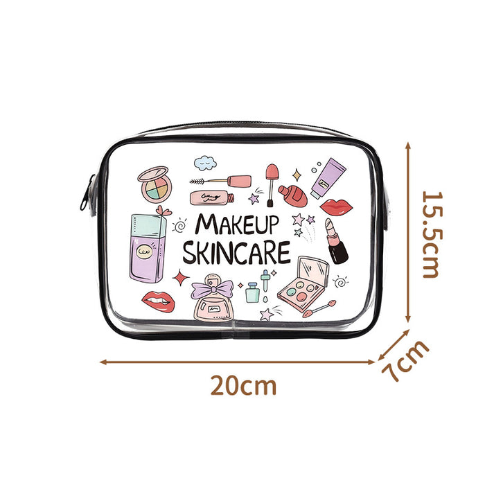 Wholesale PVC Cartoon Print Makeup Bag Daily Travel Accessory