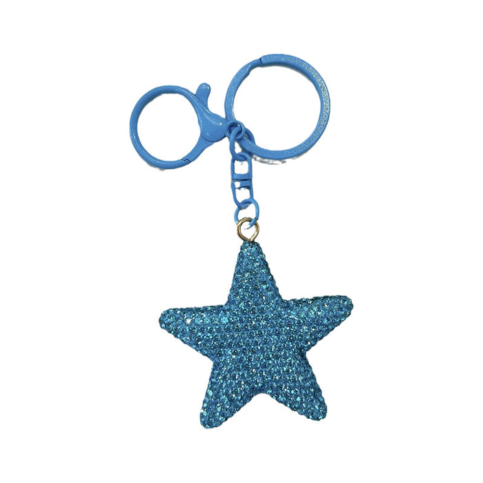 Wholesale Full Diamond Five-pointed Star Alloy Keychain JDC-KC-WoA030