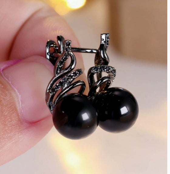 Wholesale Golden pearl earrings