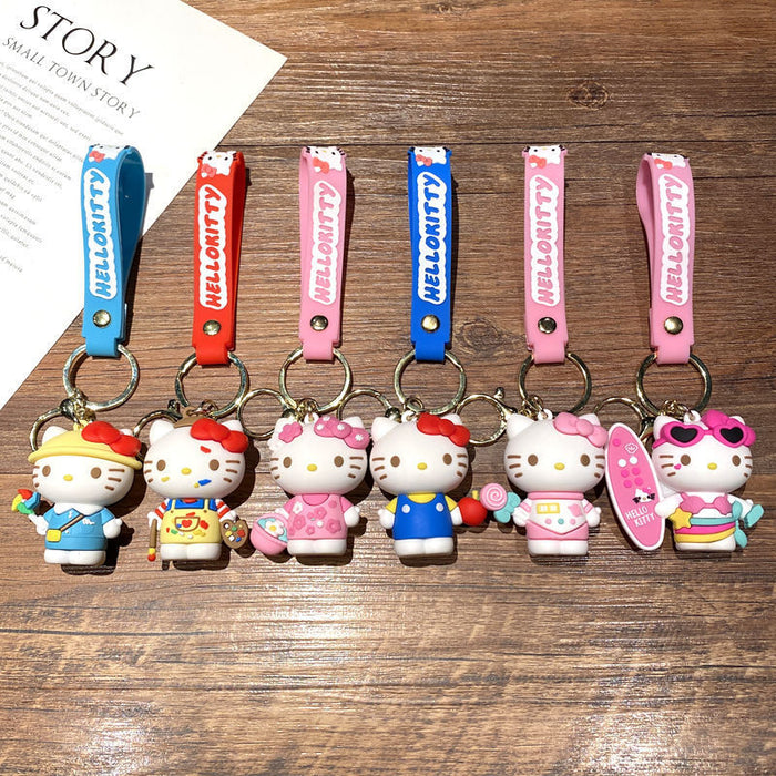 Wholesale Sports Surfboard Cute Cartoon PVC Keychain Bag Charm MOQ≥2