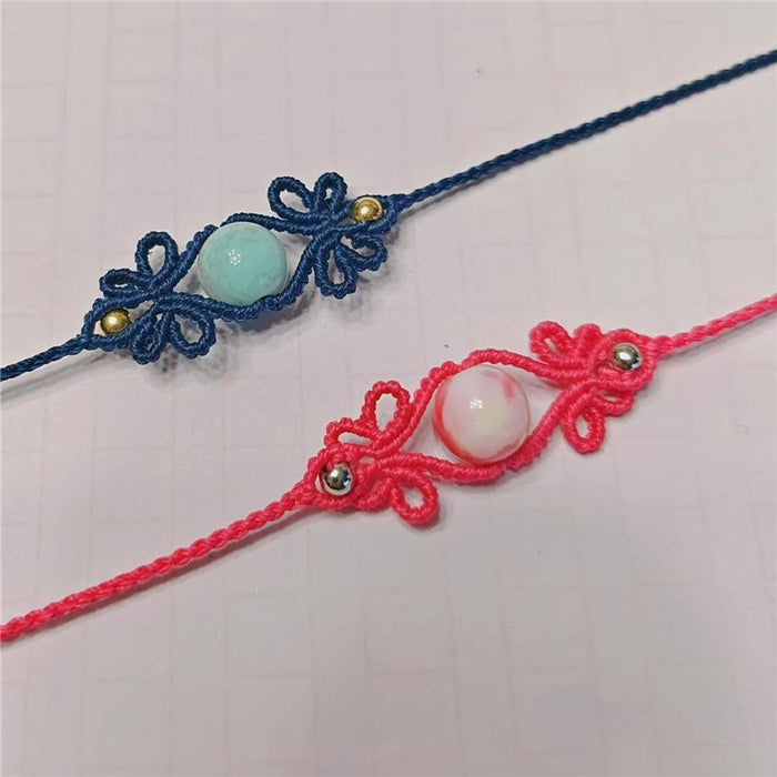 Wholesale Natural Crystal Angel Eye Adjustable Bracelet Vintage Chinese Style Handmade Jewelry Accessory