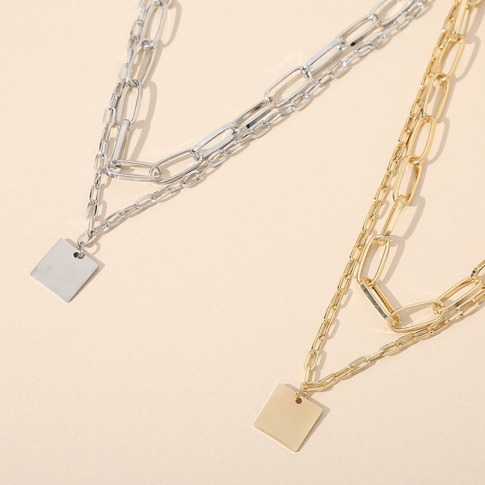 Wholesale Jewelry Exaggerated Thick Chain Pendant Necklace Simple Metal Clavicle Chain