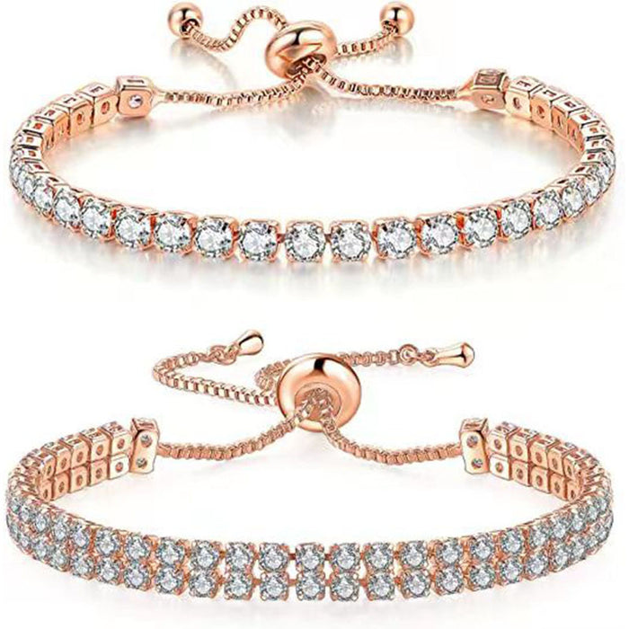 Wholesale Bracelet suit Bracelet Single Rows Diamond Double Rows Diamond Hand Ornaments
