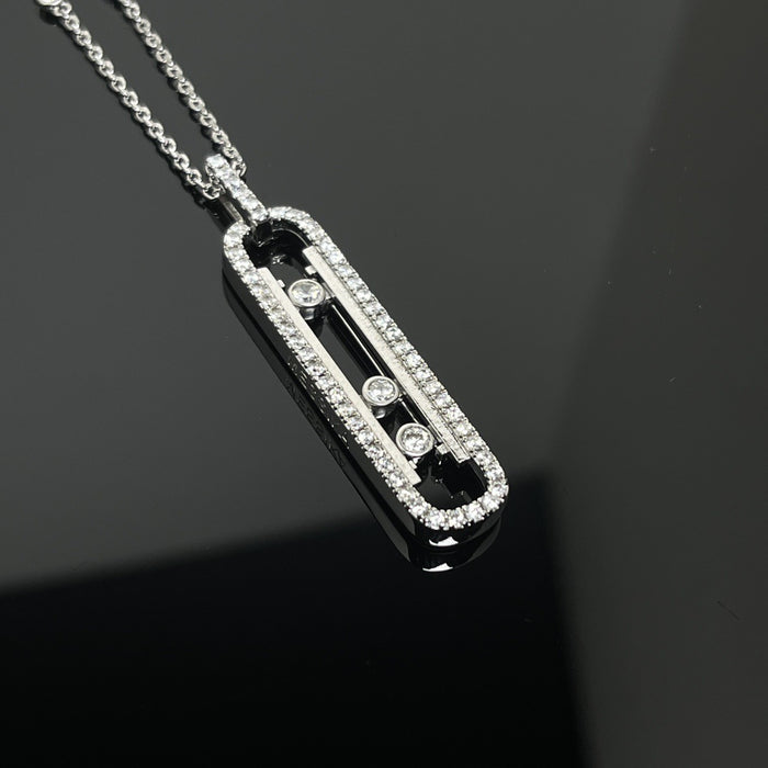 Wholesale Paper clip, pin, necklace, colorfast, female silver, starry sky, collarbone chain, neck chain