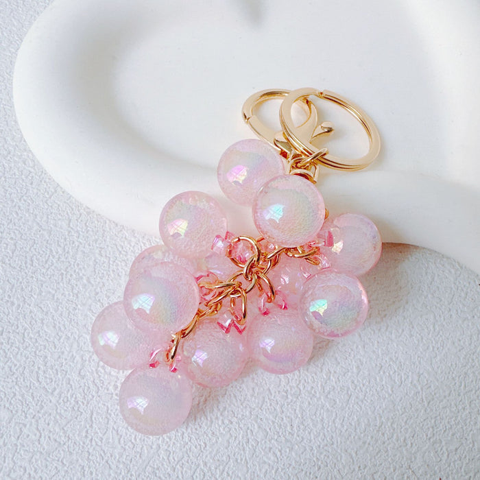 Wholesale Acrylic Grape Cluster Keychain - Cute Fruit Simulated Design MOQ≥6
