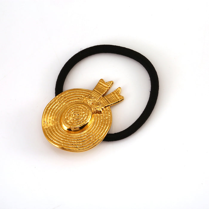 Wholesale Personalized new stainless steel headband, heart-shaped headband, elastic headband, high-end straw hat headband