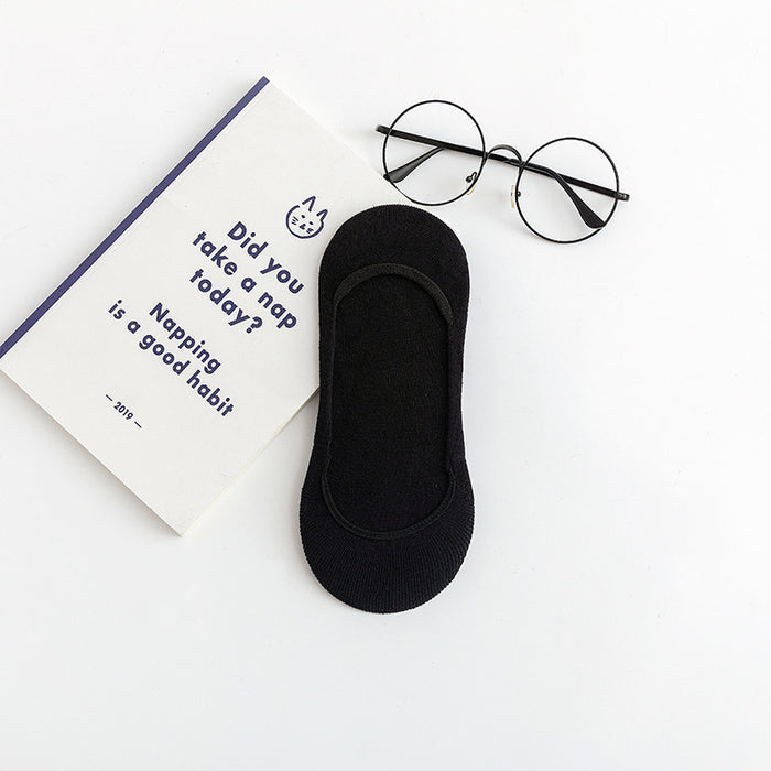 Wholesale Shallow mouth silicone anti slip invisible socks casual shallow mouth cotton bottom women's socks