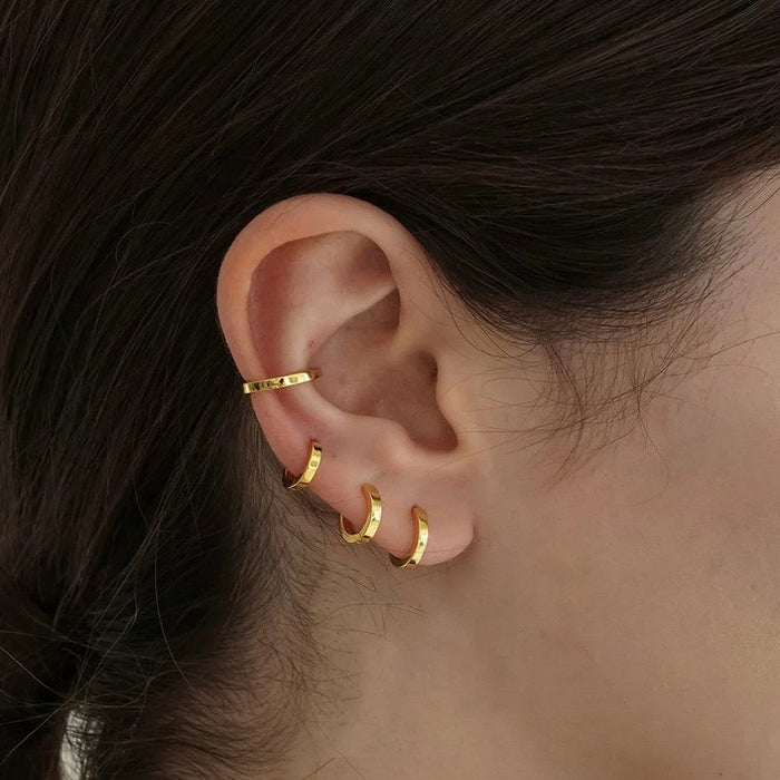 Wholesale Geometric square copper ear clip set