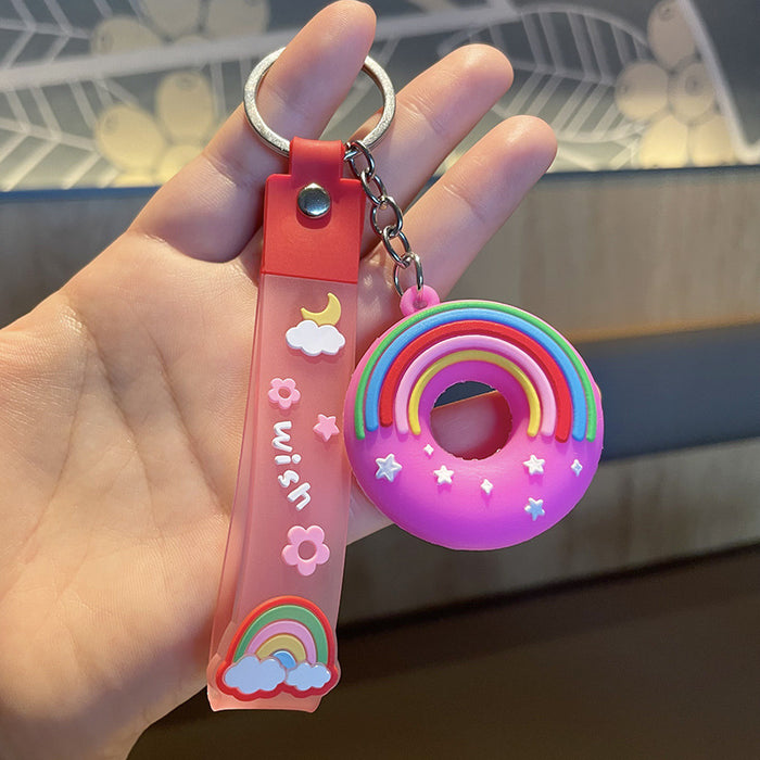 Wholesale PVC Cartoon Donut Keychain JDC-KC-ShiM007