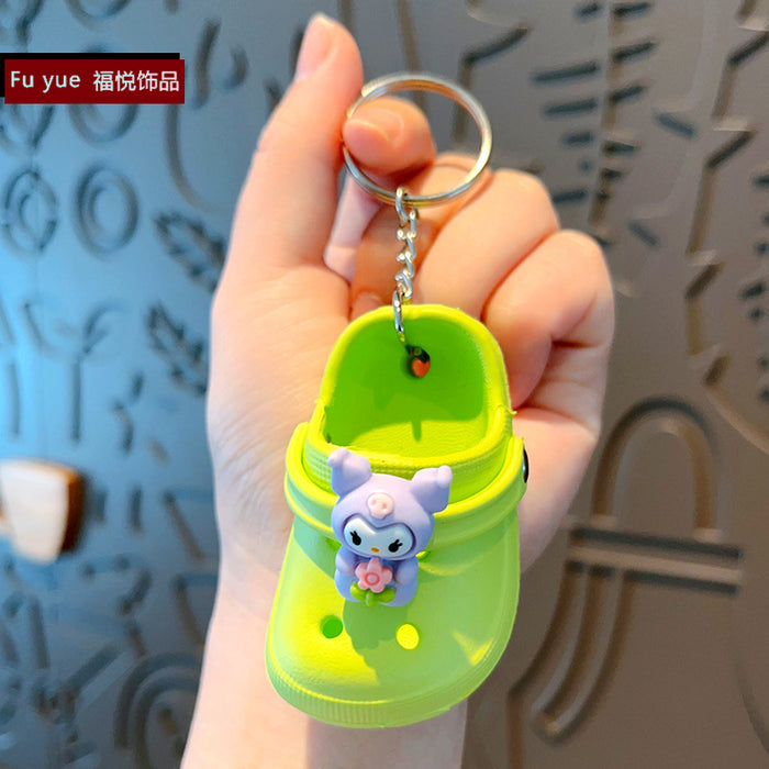 Wholesale Cartoon Mini Slippers Croc Keychain Keychain JDC-KC-FuYue001