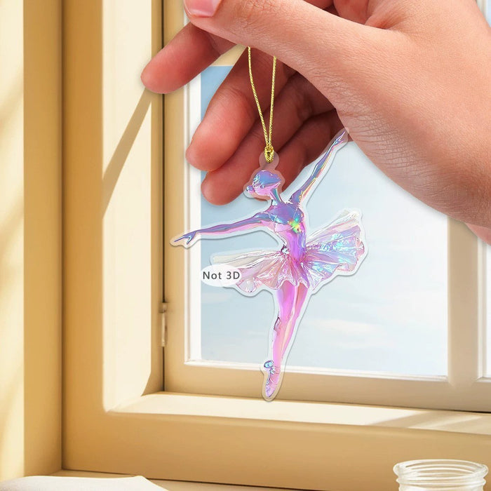 Wholesale Acrylic Sparkling Ballerina Christmas Ornament Home Decor Gift MOQ≥2