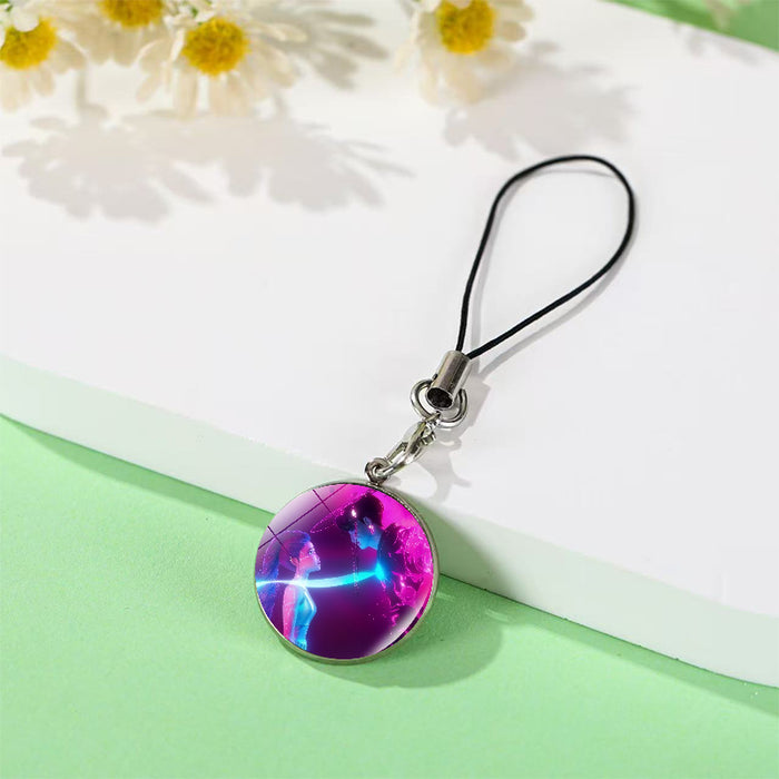 Wholesale K-pop anime crystal phone charm Keychains