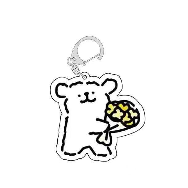 Wholesale Cartoon line puppy keychain acrylic pendant cute