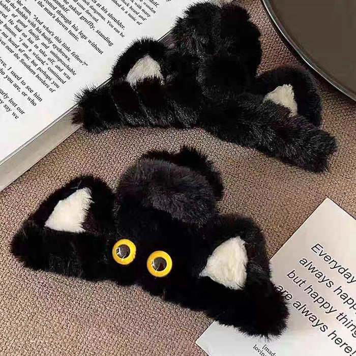 Wholesale Love plush grab clip large hair clip new model, high-end feeling at the back of the head, temperament shark clip hair accessory