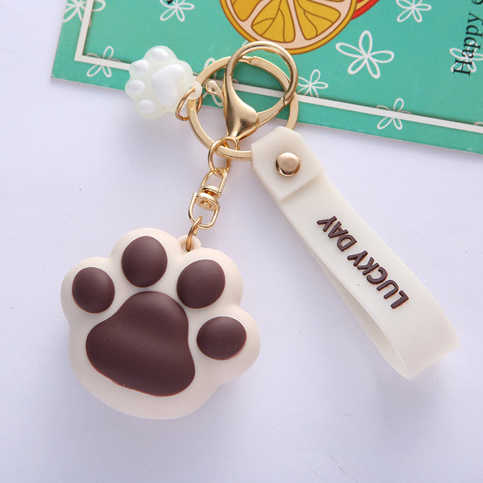 Wholesale   cartoon cat claw keychain  girl heart key chain car pendant bag decoration