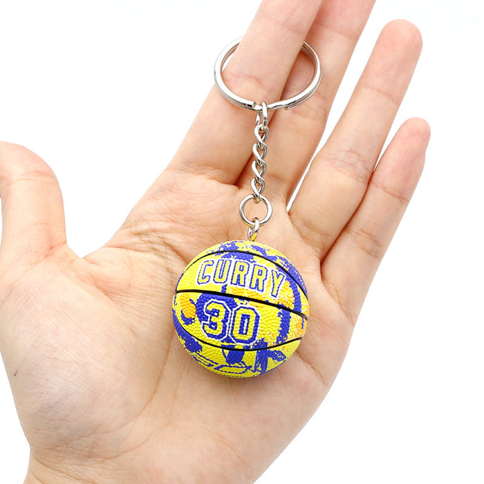 Wholesale PVC Mini Basketball Keychains JDC-KC-QLPing001