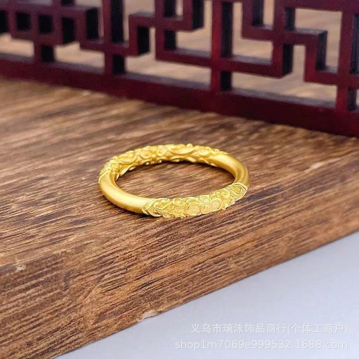 Wholesale Bauhinia Steamed rolls Grass Pattern Bracelet Women's Solid Bracelet