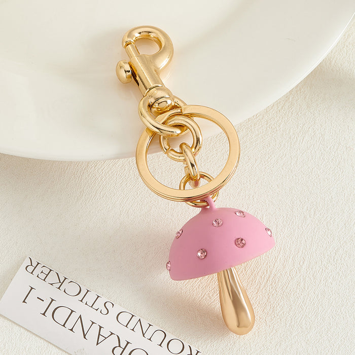 Wholesale Fashion Keychain Women's Bag Decorative Cute Mushroom Buckle