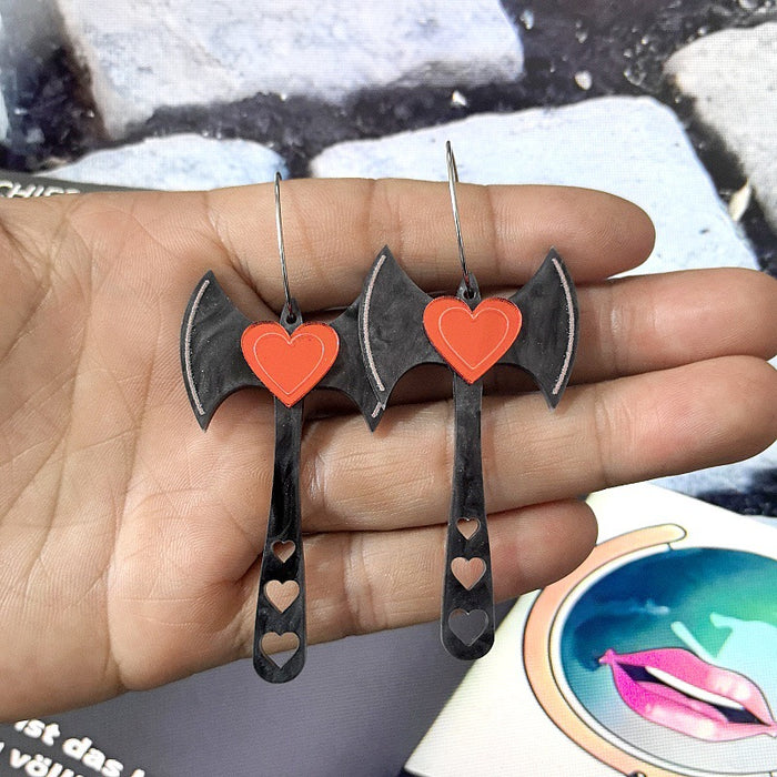Wholesale  funny love axe earrings earrings female accessories