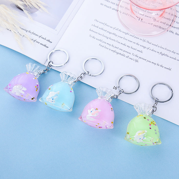 Wholesale Rabbit Rainbow Oiled Acrylic Keychain JDC-KC-BSD001