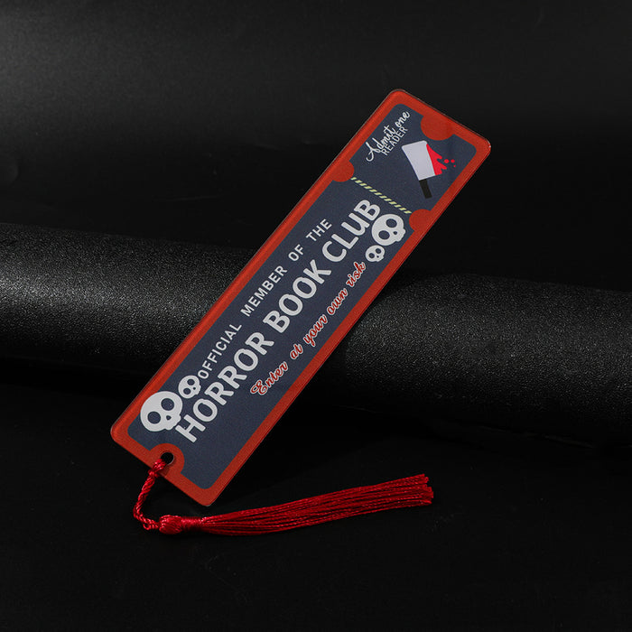 Wholesale  Horror Novel Themed Acrylic Tassel Bookmark
