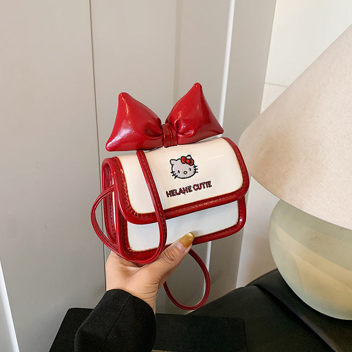 Wholesale Children's Bag Cat Bowknot Girls Crossbody Bag Mini Coin Purse Shoulder Bag