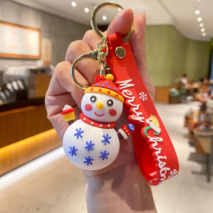 Wholesale Christmas Silicone Cartoon Doll Keychain JDC-KC-MingT087