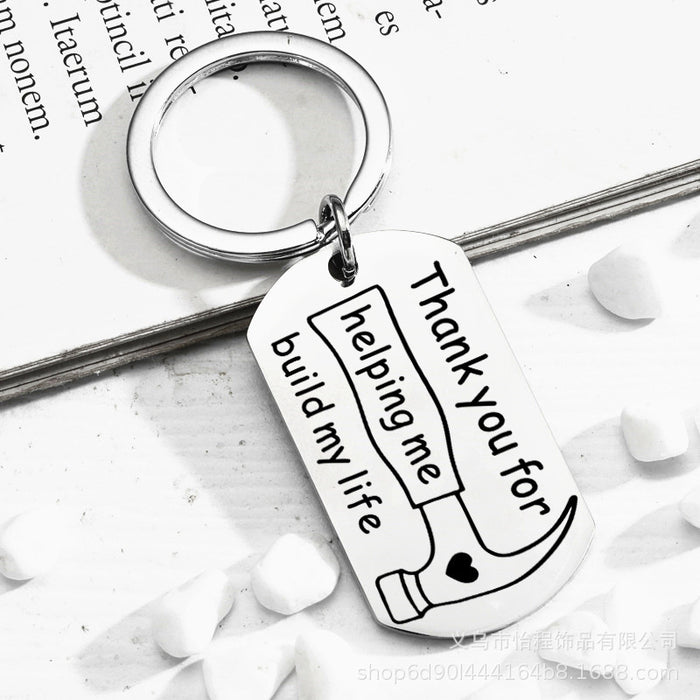 Wholesale Birthday Gift Father's Day Stainless Steel Keychain