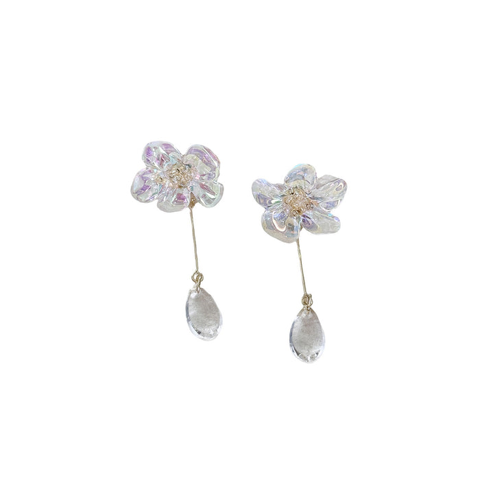 Wholesale Flower droplet tassel earrings elegant and high-end ear accessories