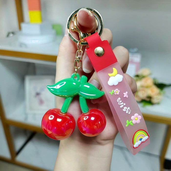 Wholesale Trendy Simulated Banana Metal Keychain DIY Bag Charm Accessory MOQ≥2