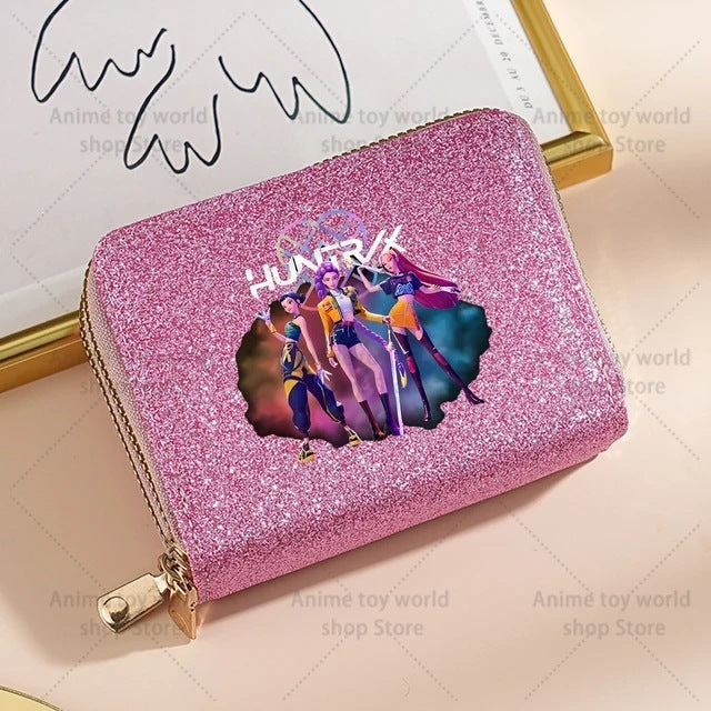 Wholesale Kpop Devil Hunter Sequin Wallet For Women Shiny Coin Purse Korean Style Party Fashion Accessory