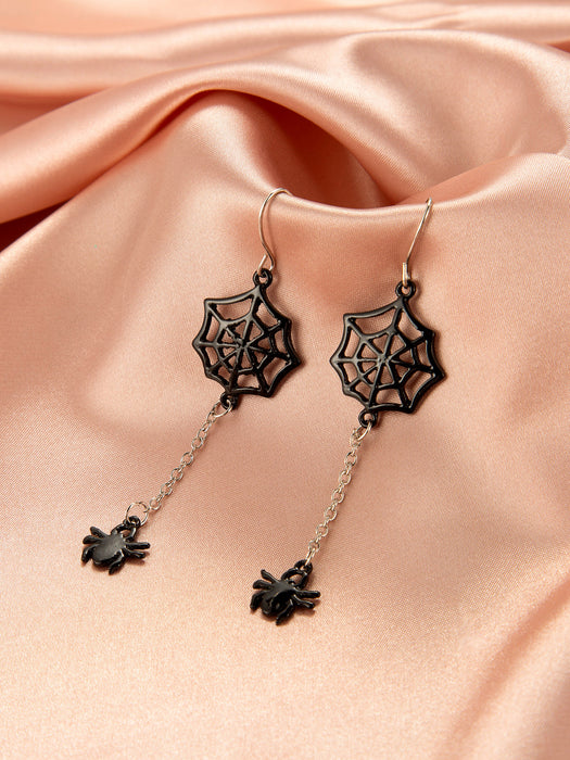 Wholesale exaggerated spider web clavicle chain retro Gothic dark Halloween necklace jewelry