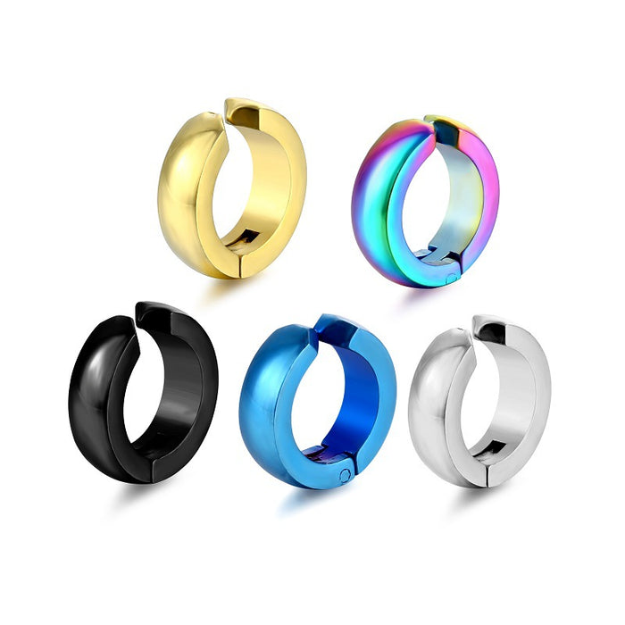 Wholesale Titanium steel ear clip without ear holes, trendy style ear buckle