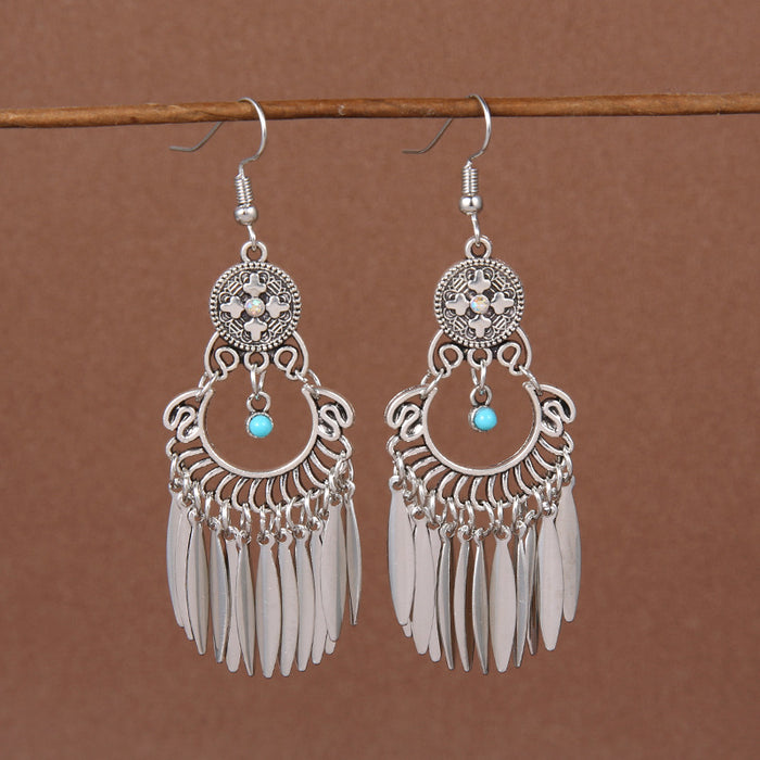 Wholesale Alloy Tassel Long Earrings JDC-ES-Gumi005