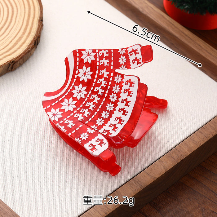 Wholesale Chic Acrylic Cartoon Shark Hair Clip For Women Christmas Fashion Accessory Gift