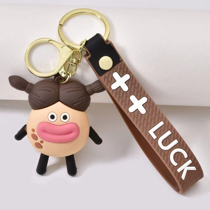 Wholesale Cartoon Coal Ball Keychain Couple Bag Hanging Accessories Car Key Chain