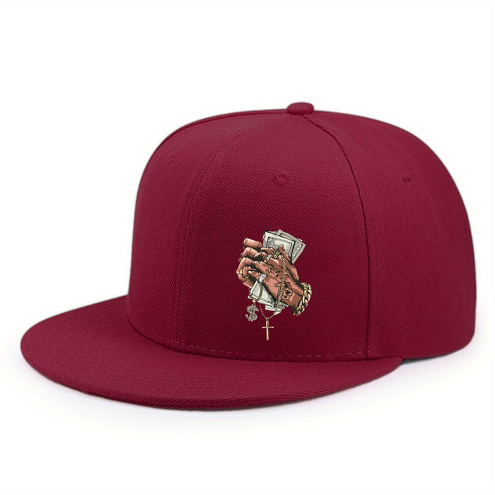 Wholesale Two handed letter printed baseball cap, skateboard flat edge cap, hat